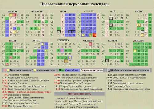 церковный православный календарь на март 2018 года церковный православный календарь на март 2018 года